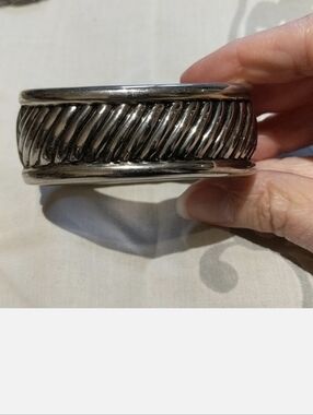 Silver Bangle Cuff Bracelet